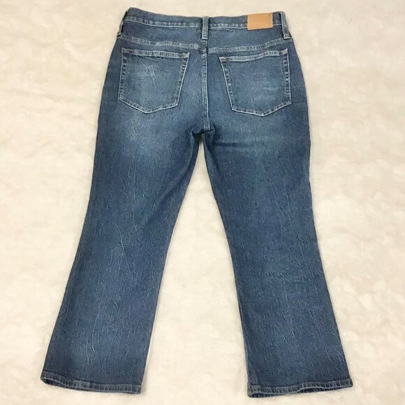 J. Crew 30 (US 10) 9” Demi Boot Crop Women’s Jeans Palmyra Wash BP487 - Picture 3 of 10